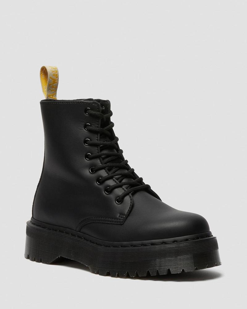 Men\'s Dr Martens Vegan Jadon II Mono Platform Boots Black | AU 568JPQ